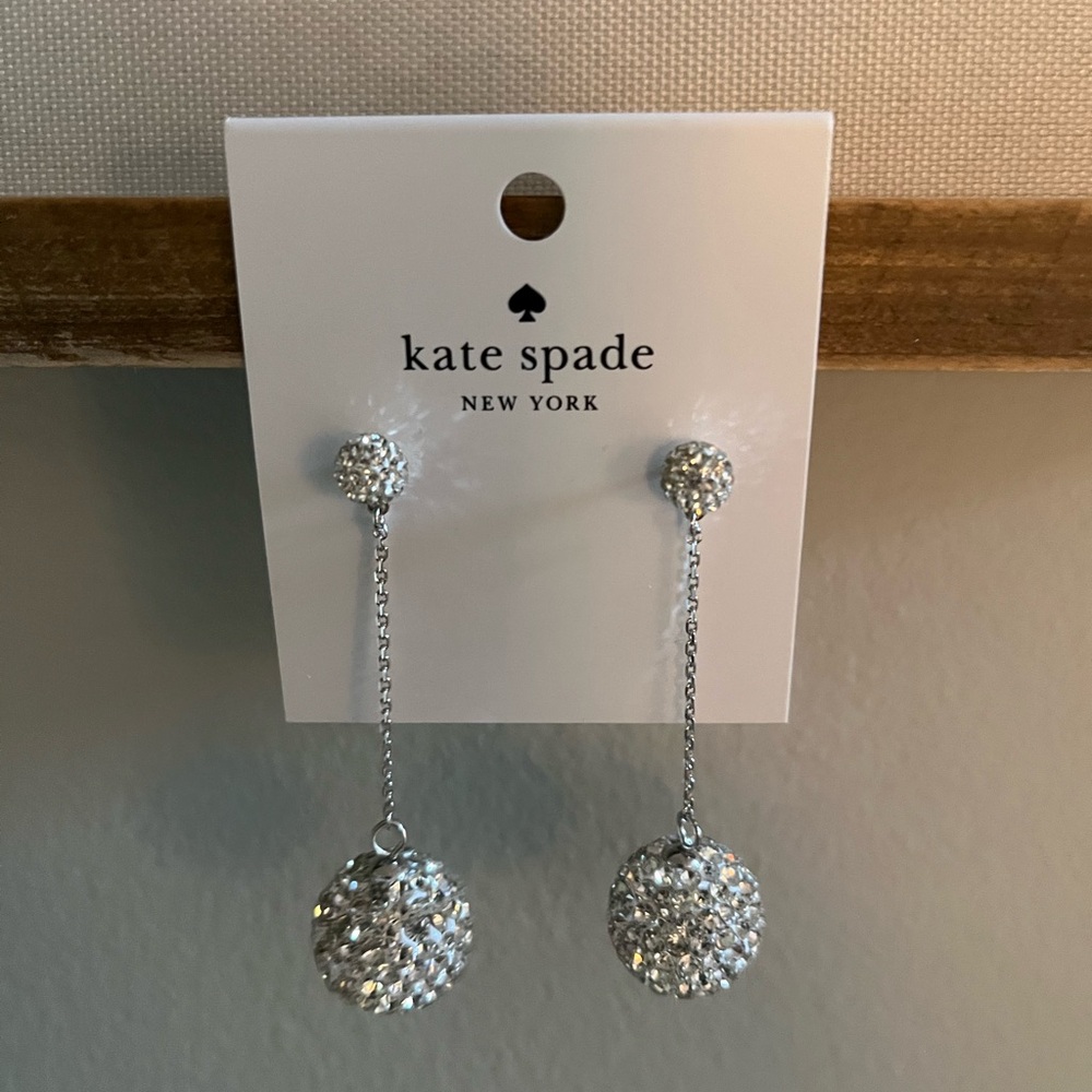 Kate spade rhinestone mirror ball earrings